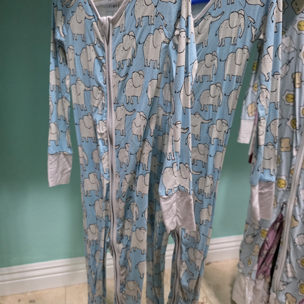 Little Sleepies Green and Blue Pajama Sets Soft and Cozy - Picture 6 of 16